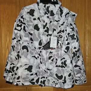 NEW! Arctic Queen Women's Black & Gray Camouflage Ski Jacket Winter coat XL